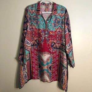 Johnny Was silk tunic